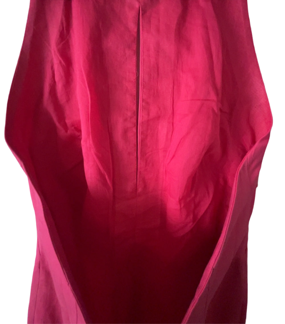 Max Mara vintage halter-neck open-back pink dress