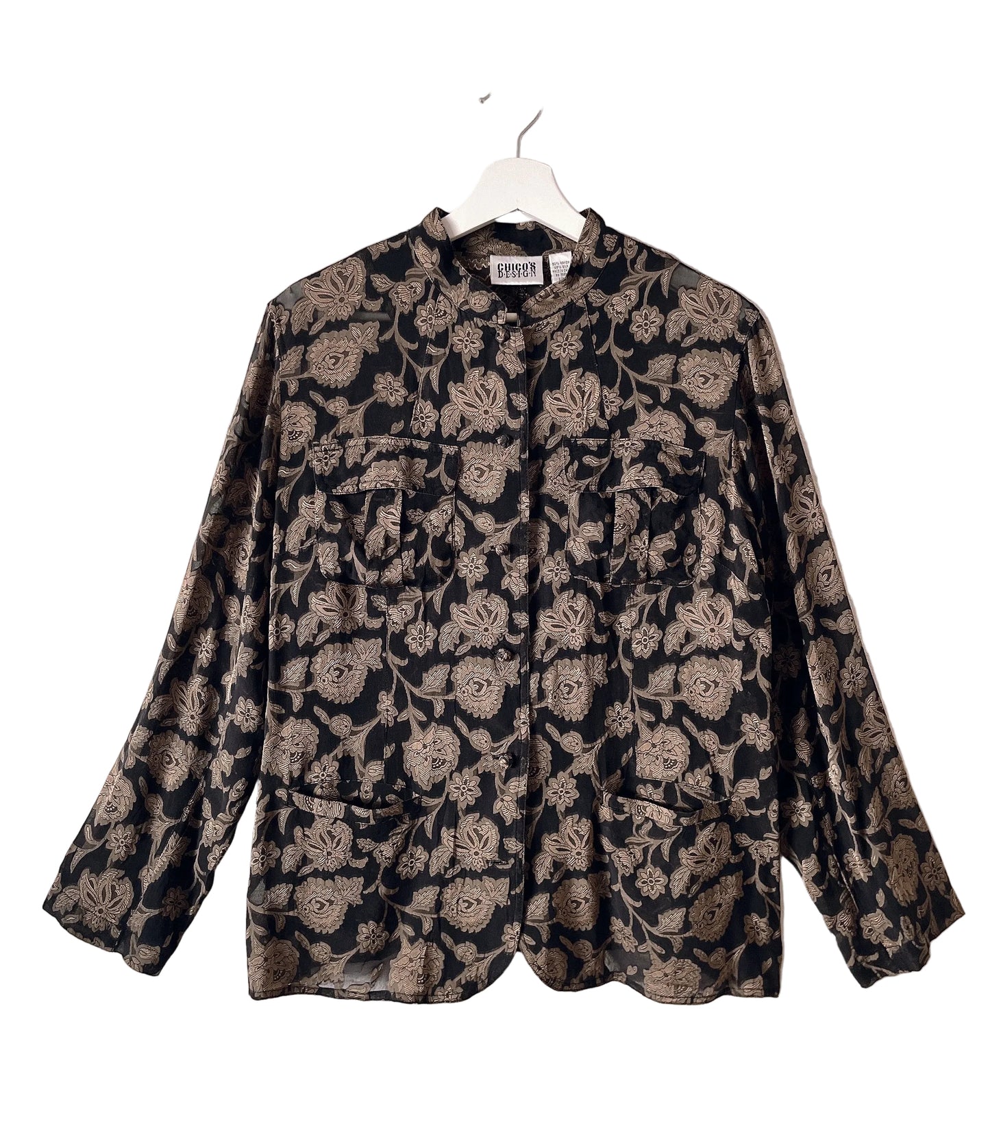 Vintage floral see through jacket