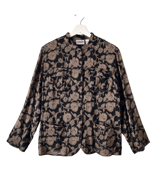 Vintage floral see through jacket