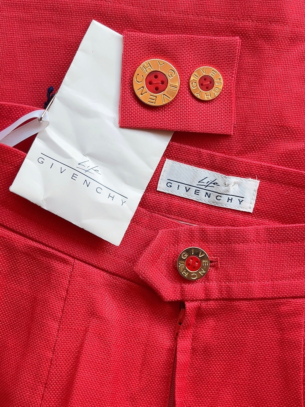 GIVENCHY vintage dead stock linen skirt