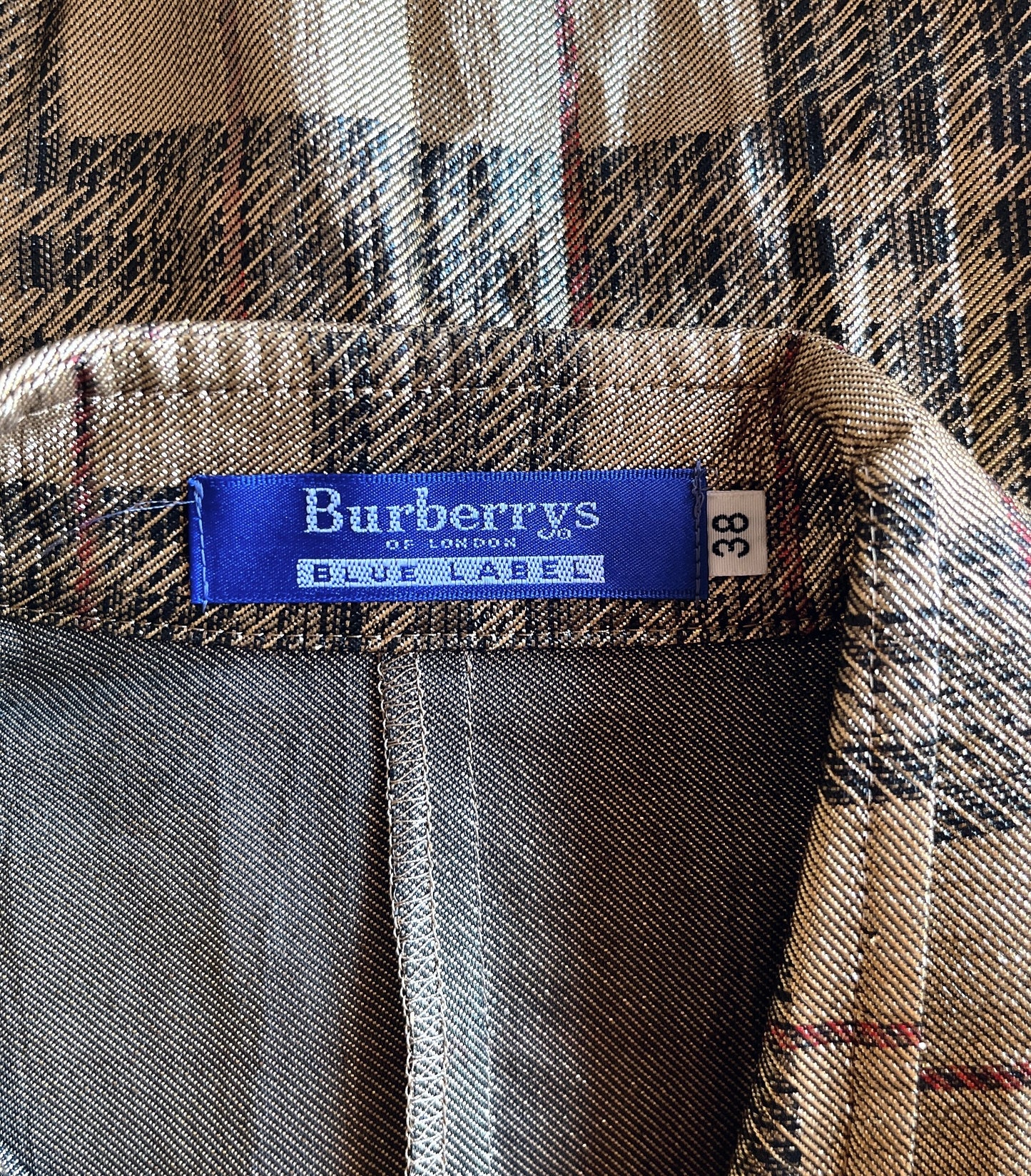Burberrys golden check skirt