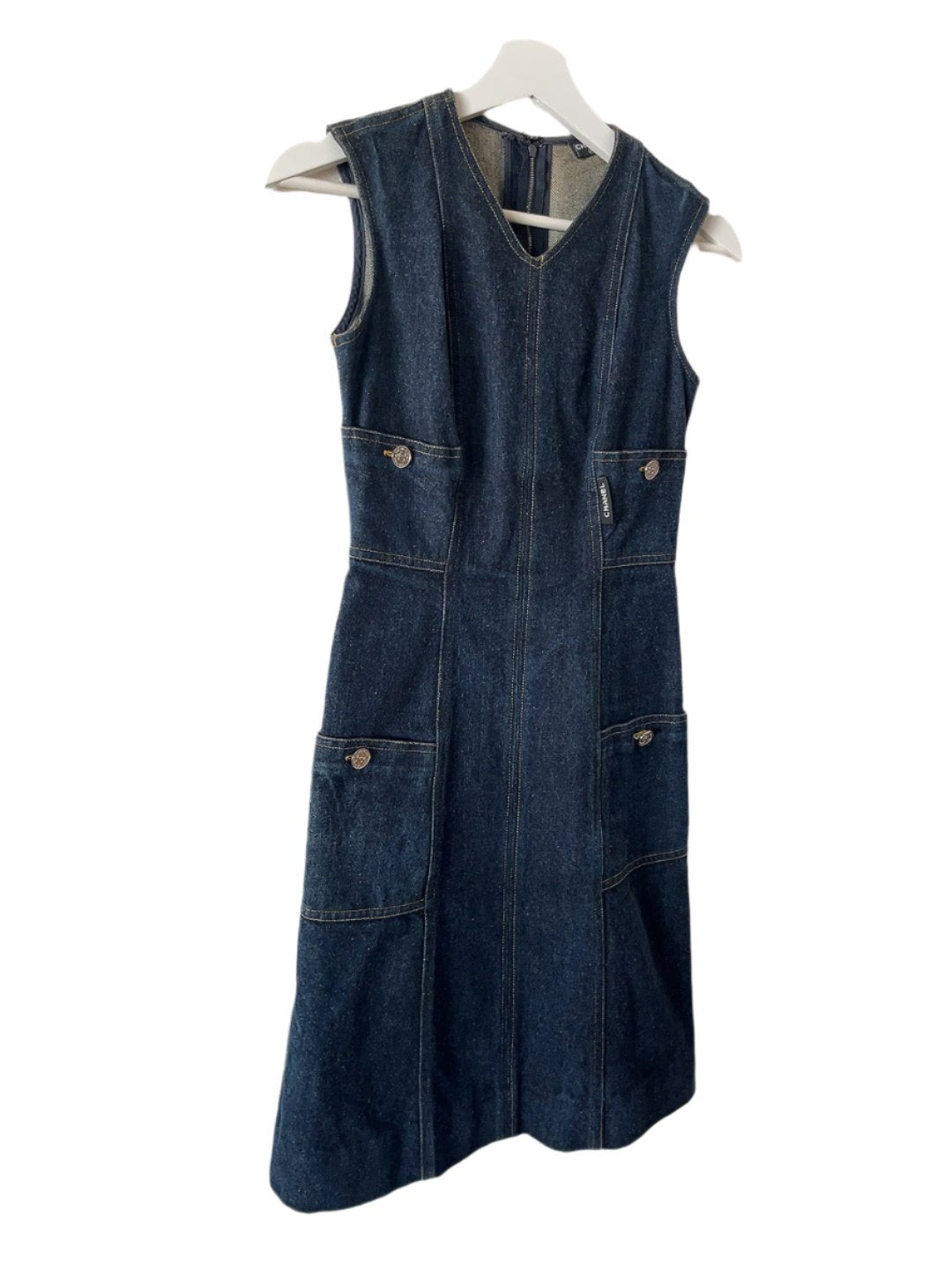 Chanel vintage denim one piece dress