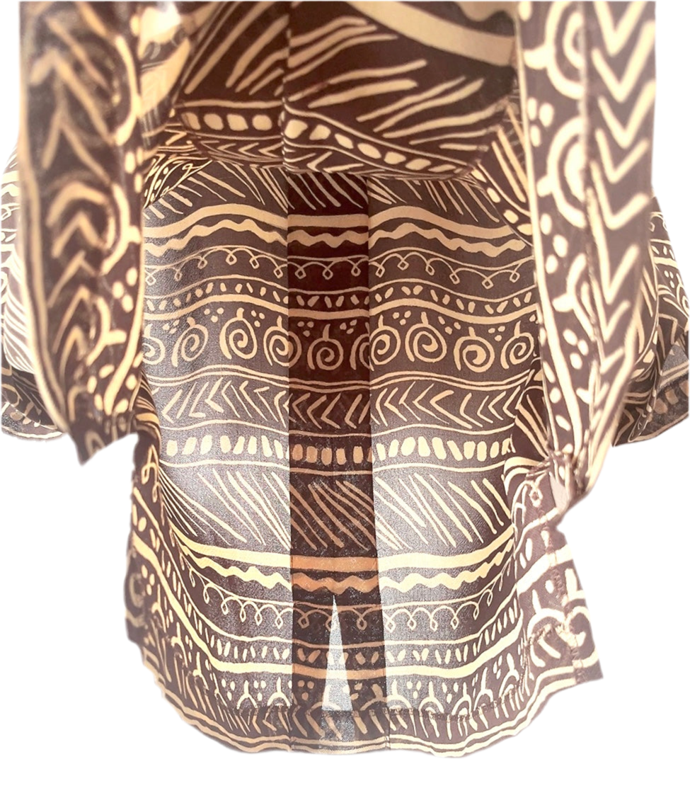 vintage see through pattern shirt