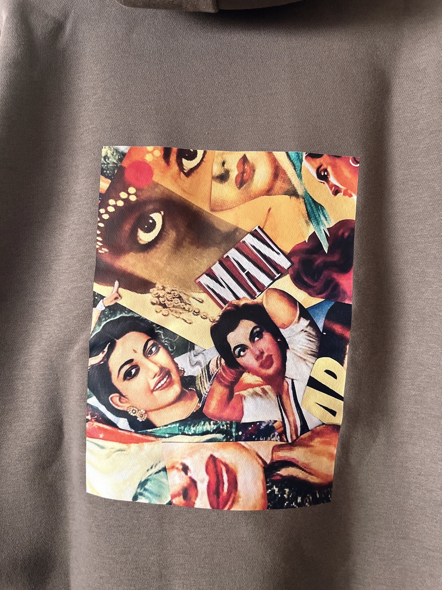 old Bollywood posters collage hoodie - design by ʳⁱᵗⁱᵏᵃ