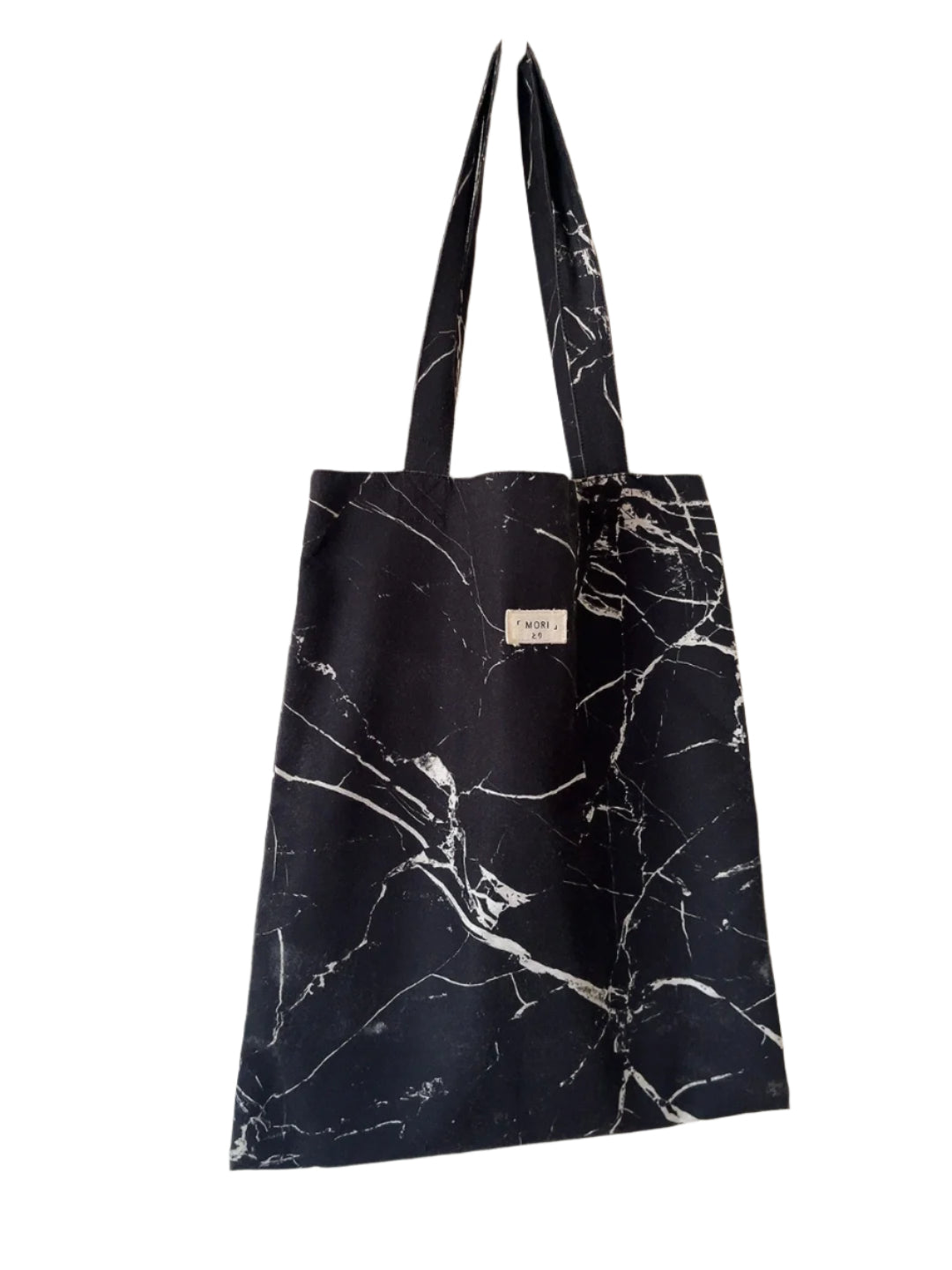 Black & white marble design tote bag