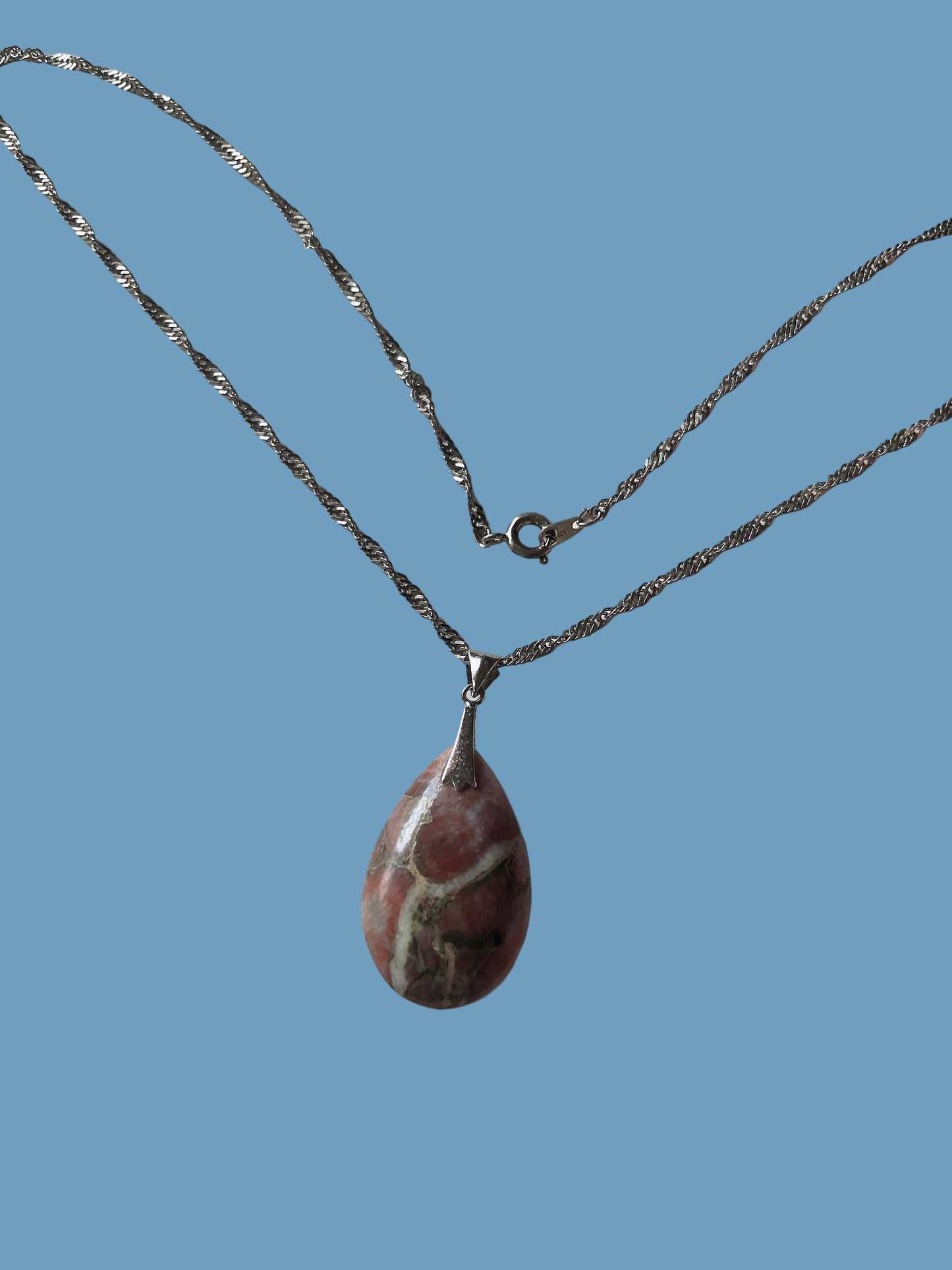 slv925 × color stone vintage necklace