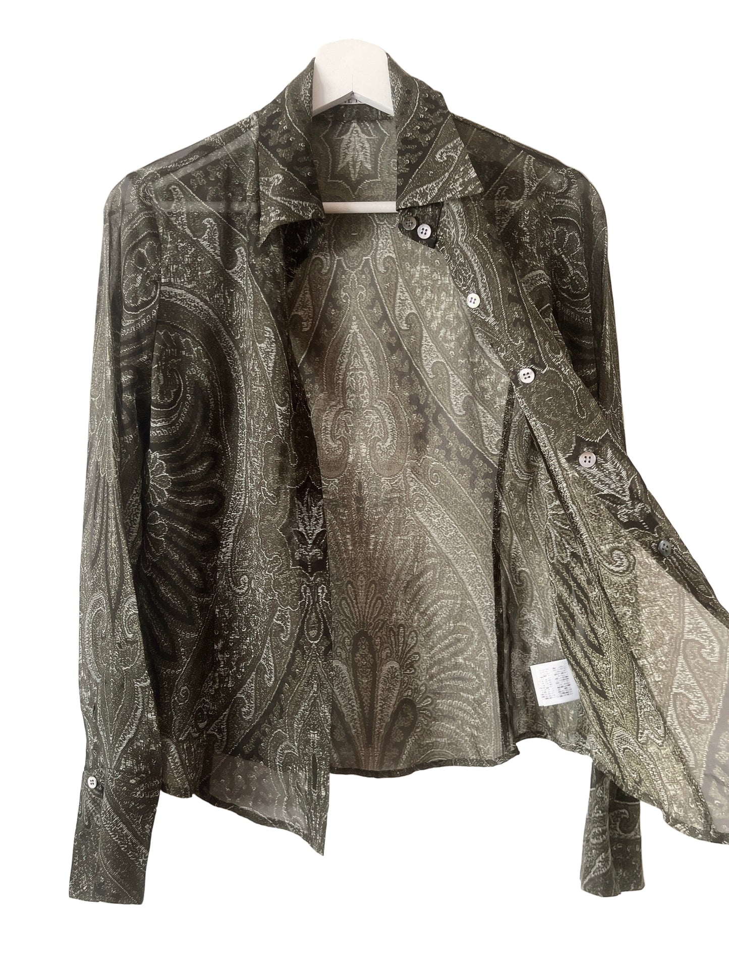 Anne Klein see through silk shirt