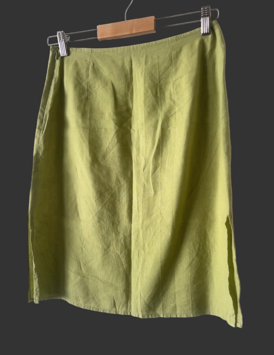 agnès b. linen side slit skirt