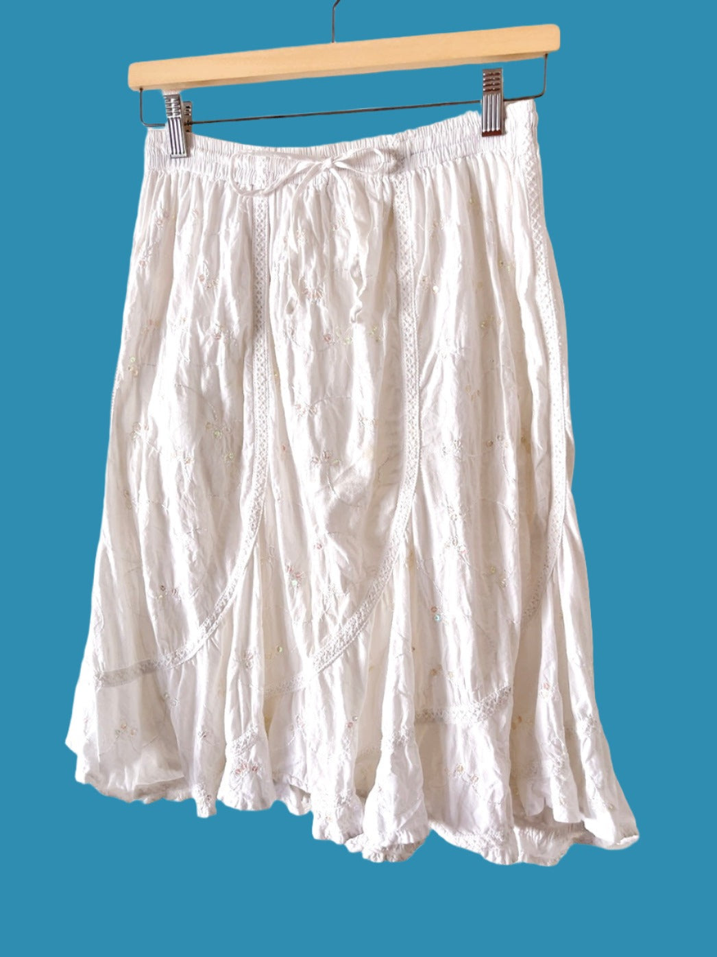Vintage White cotton skirt