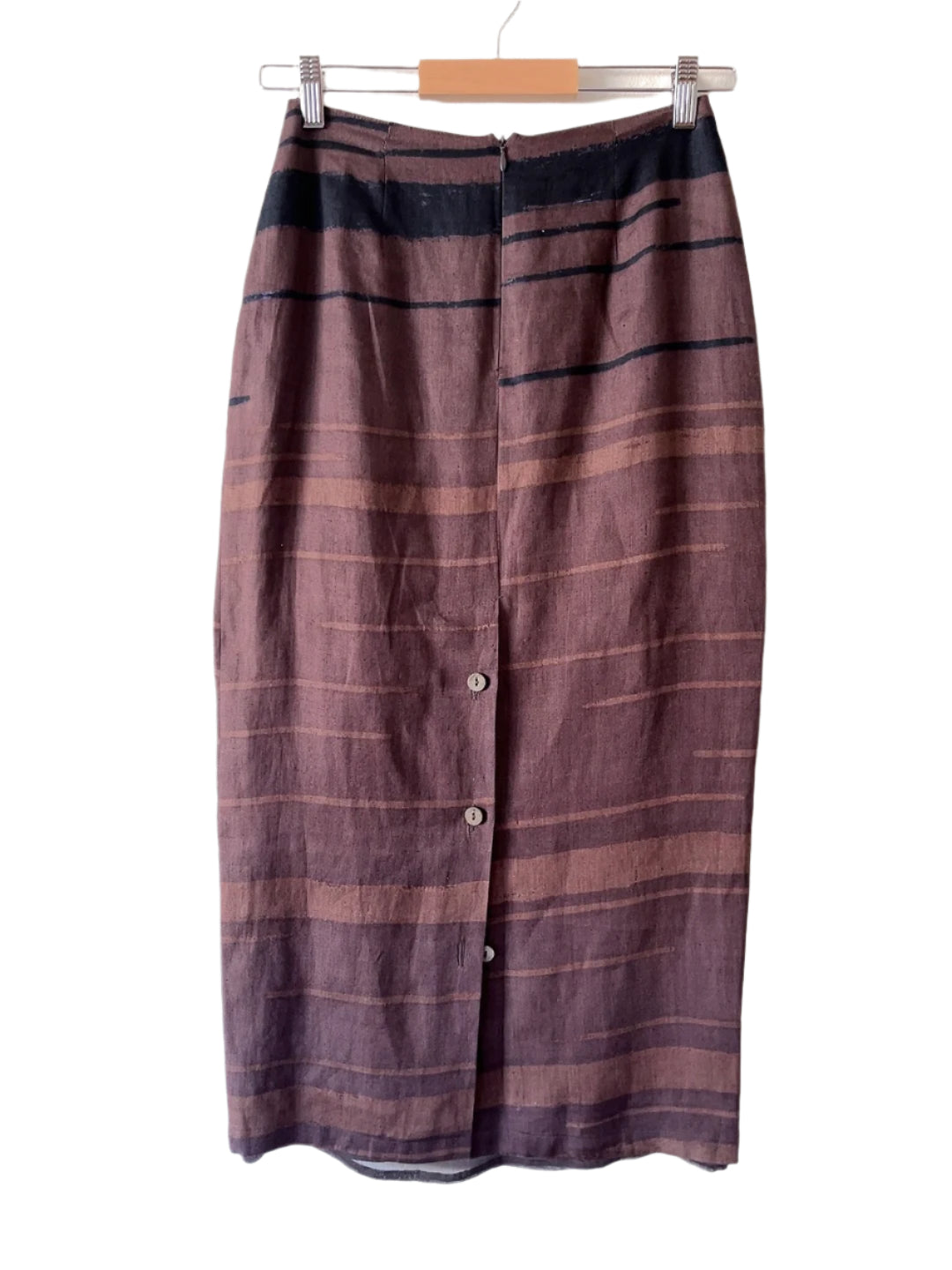 MaxMara linen long slit skirt