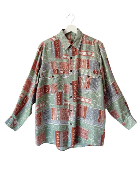 vintage silk pattern shirt