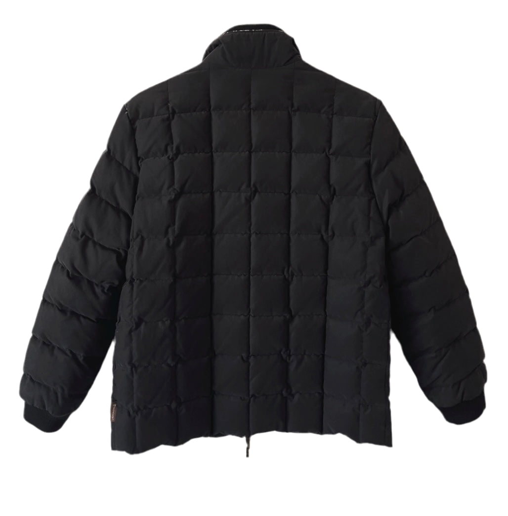 MONCLER matte black down jacket