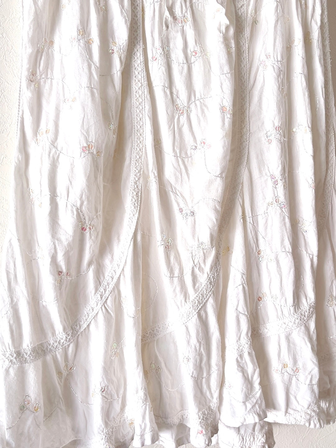 Vintage White cotton skirt