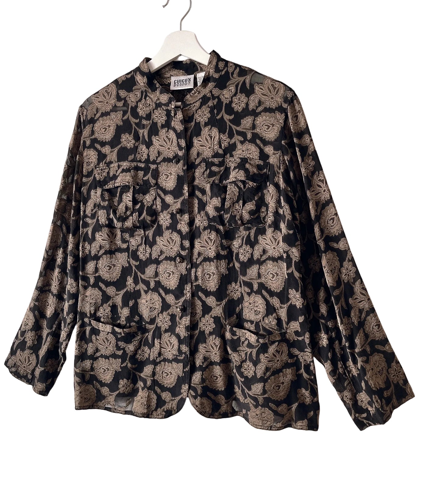 Vintage floral see through jacket