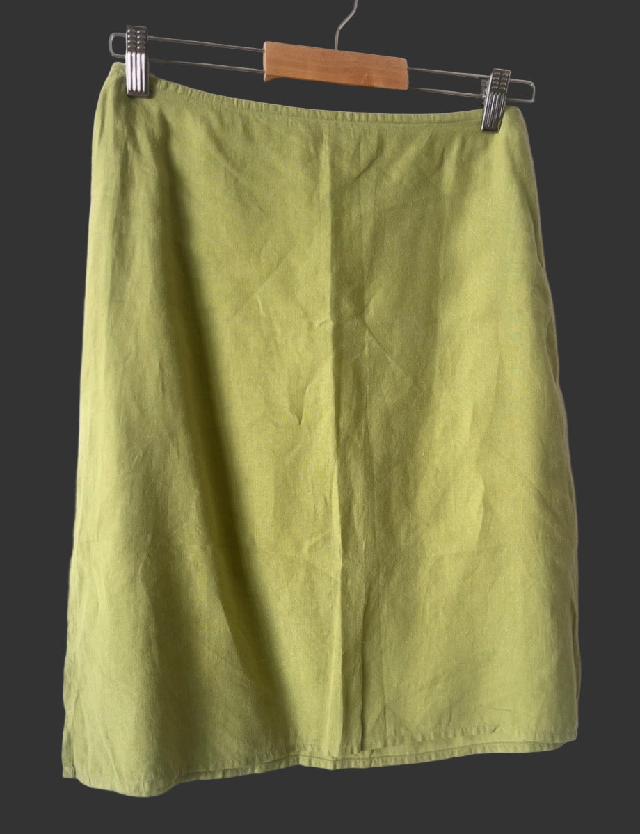 agnès b. linen side slit skirt