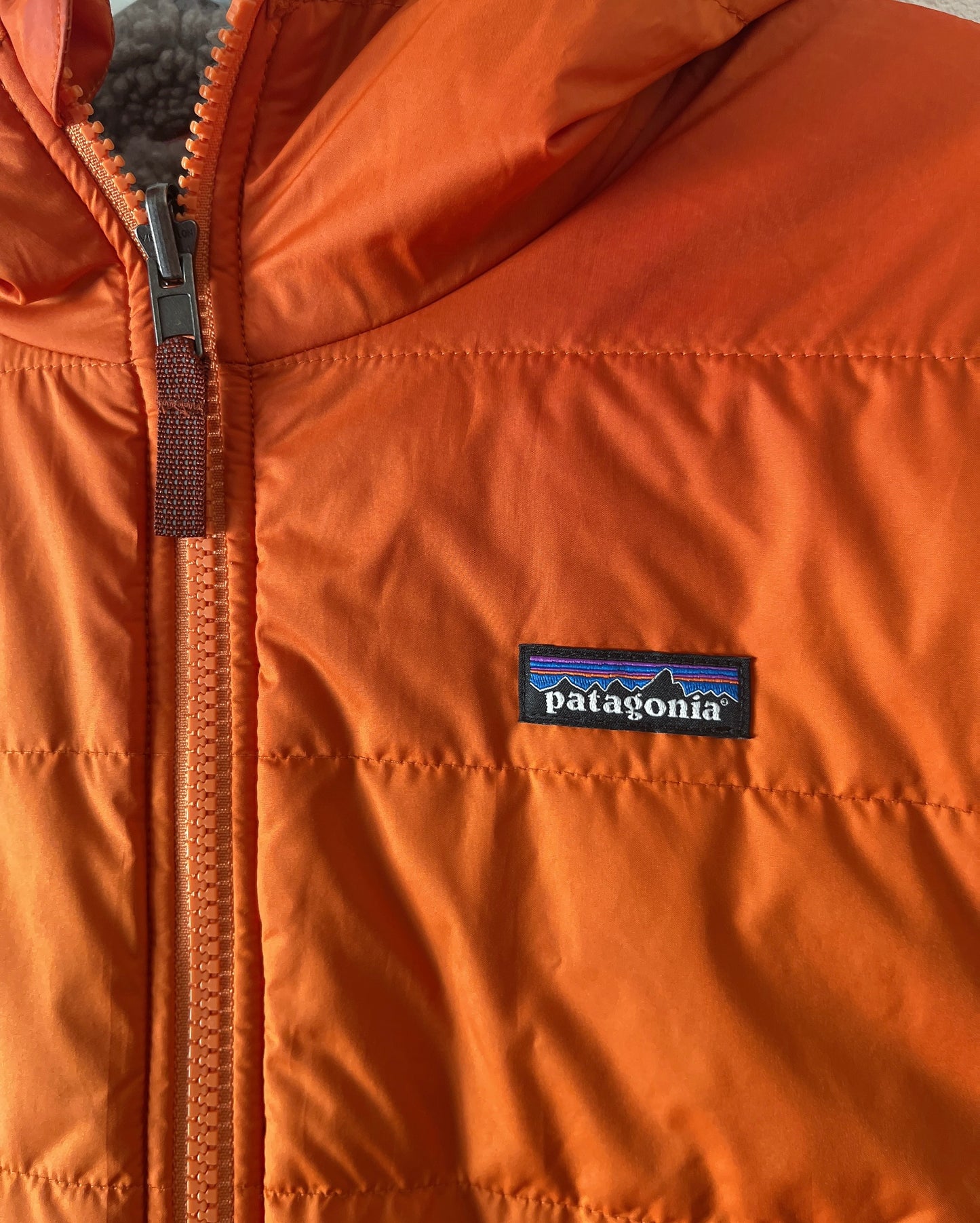 patagonia fleece reversible hoodie jacket