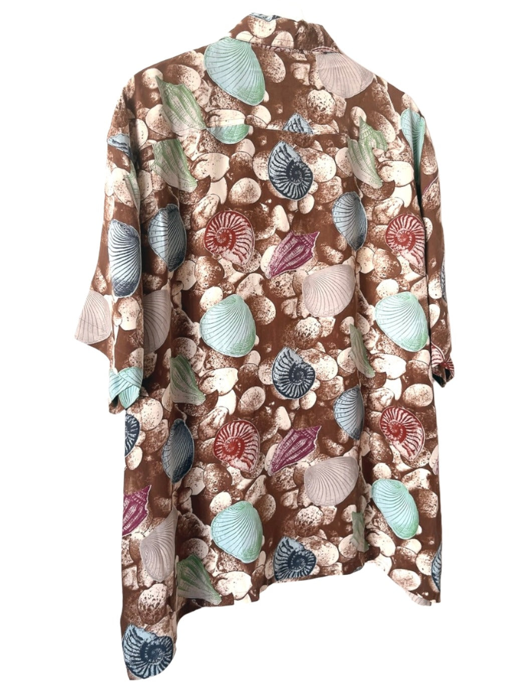 80s vintage shell motif silk shirt