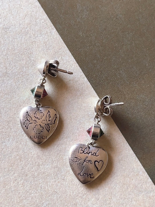 GUCCI ‘Blind for Love’ slv925 earrings