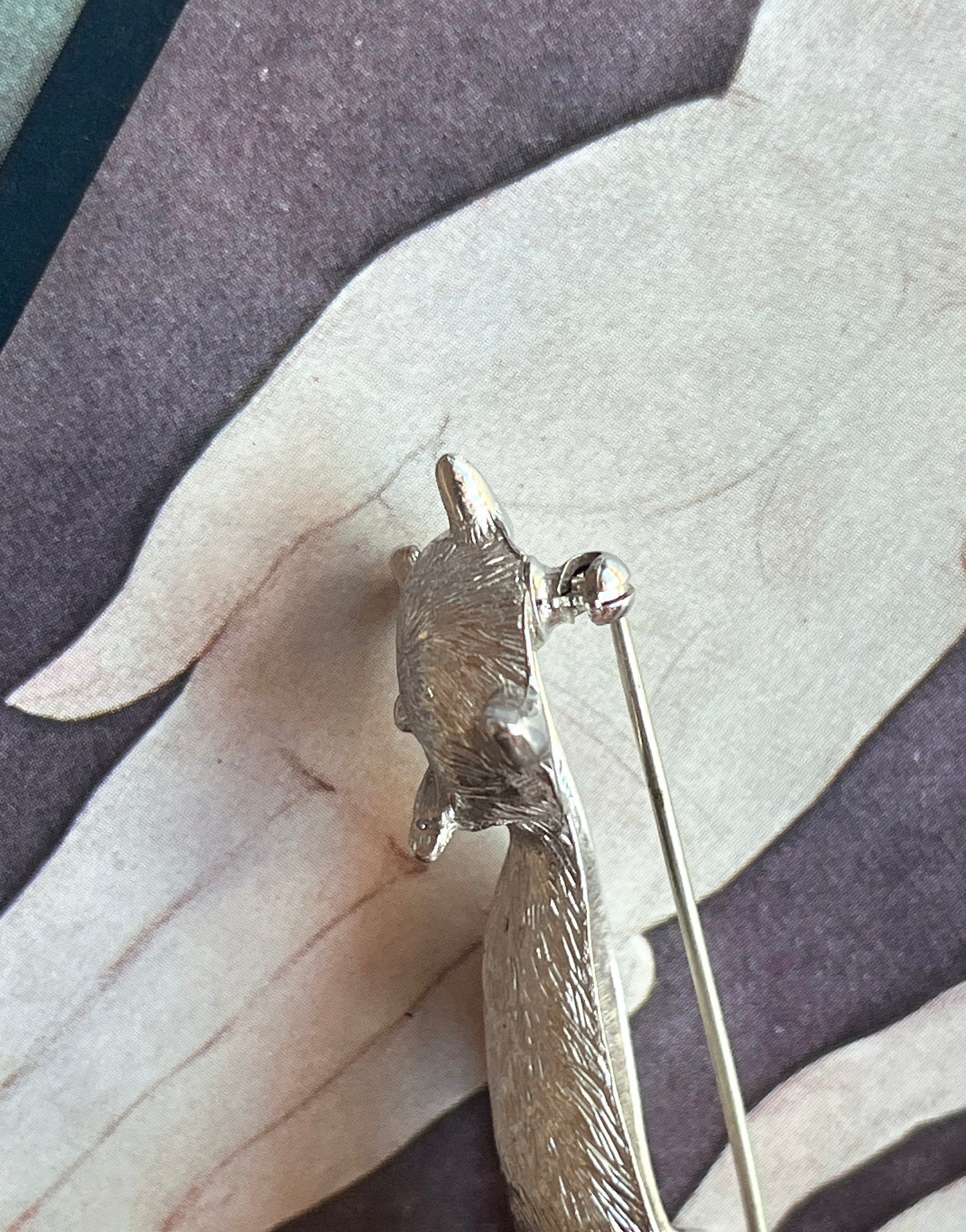 MONET vintage cat brooch