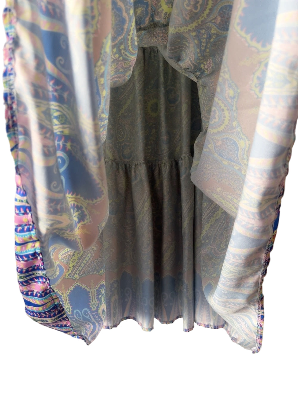 Italy made paisley long flare skirt