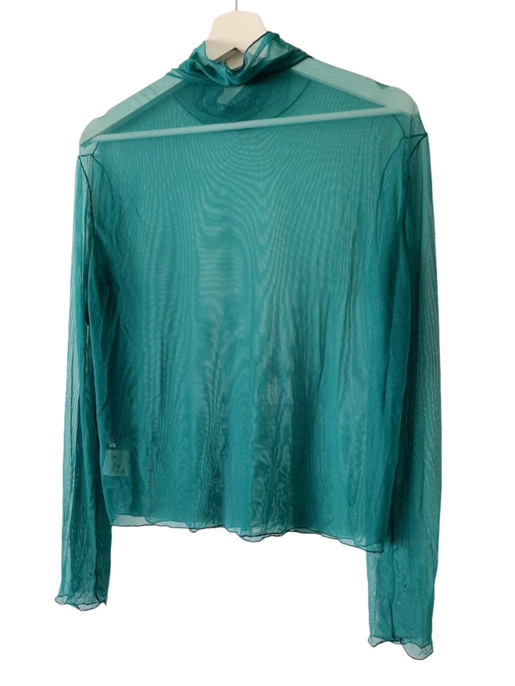 Turquoise see-through tops