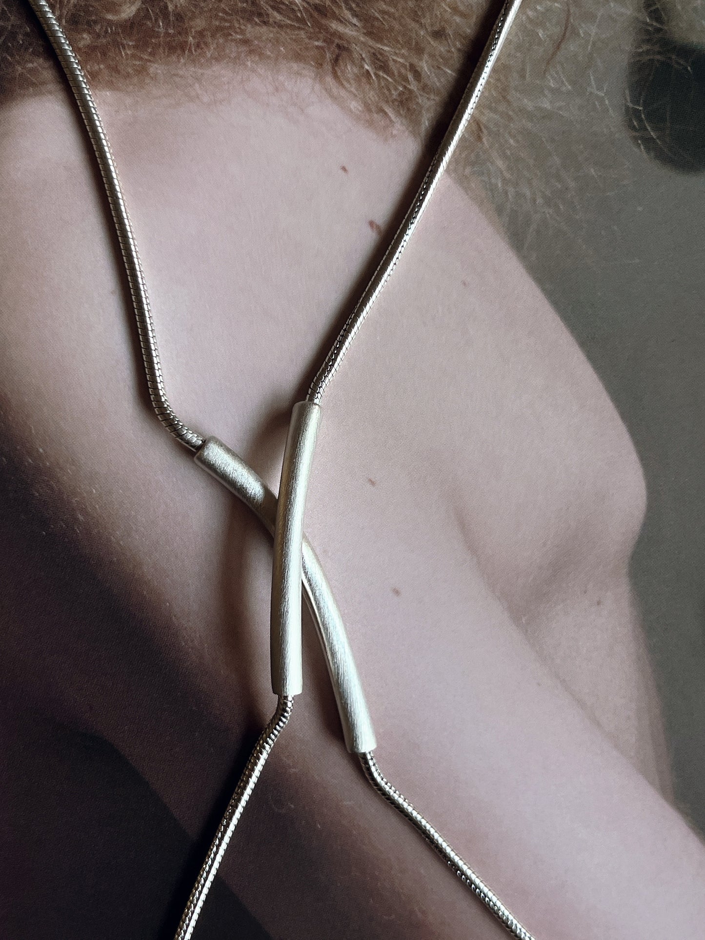 Monet silver tone necklace
