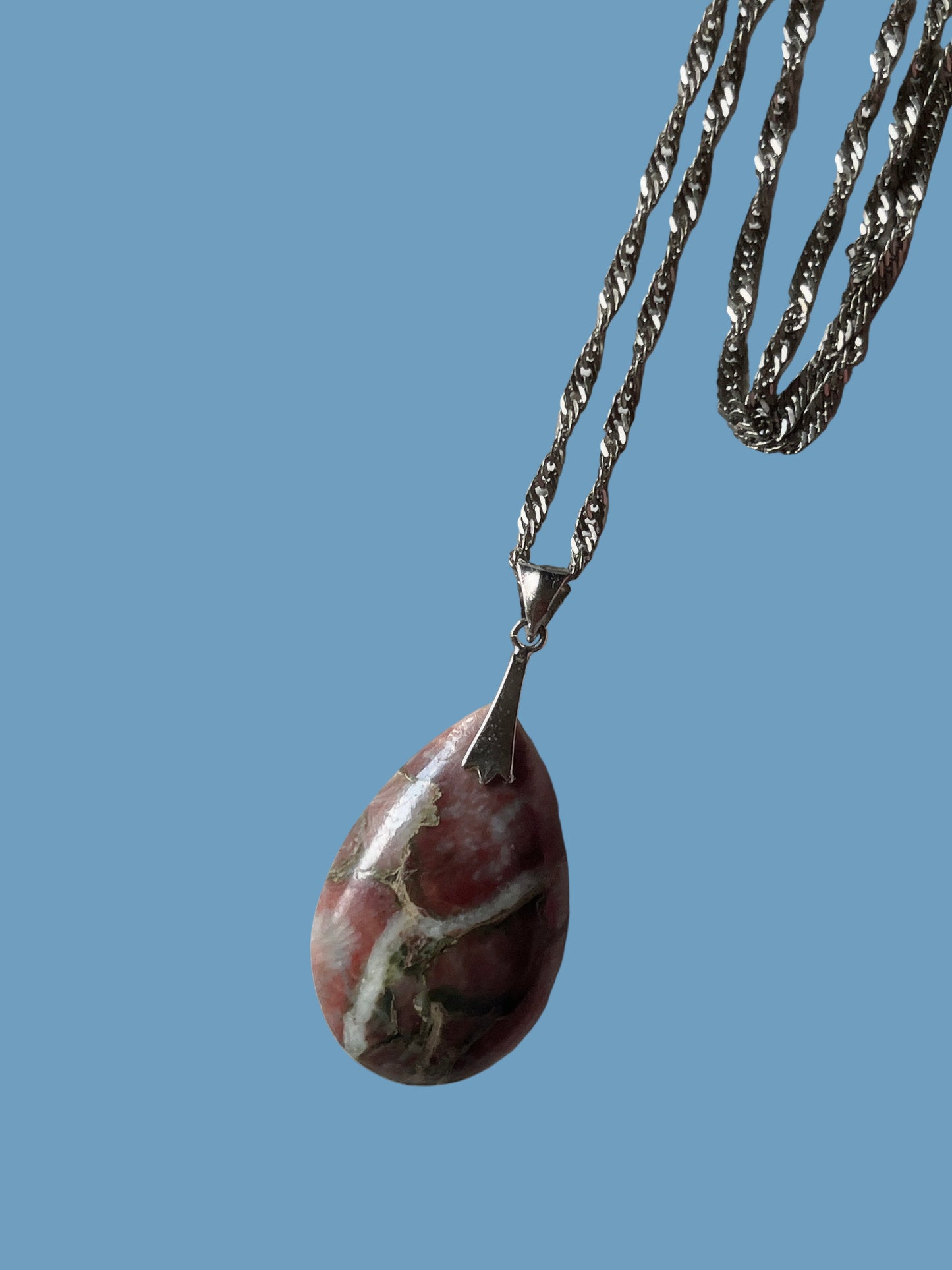 slv925 × color stone vintage necklace