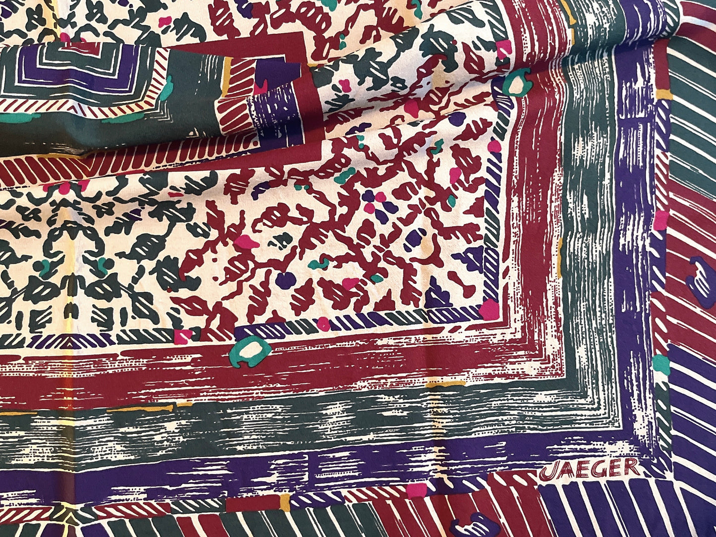 JAEGER vintage silk scarf