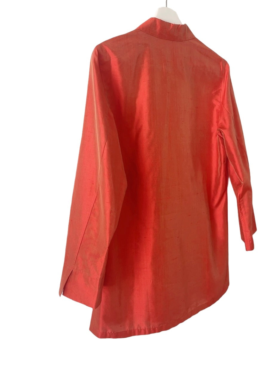 Max mara red silk shirts jacket