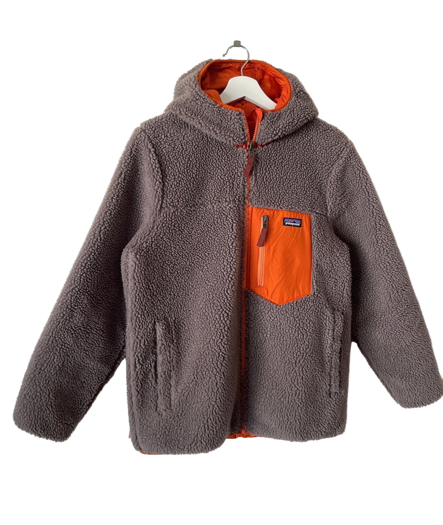 patagonia fleece reversible hoodie jacket