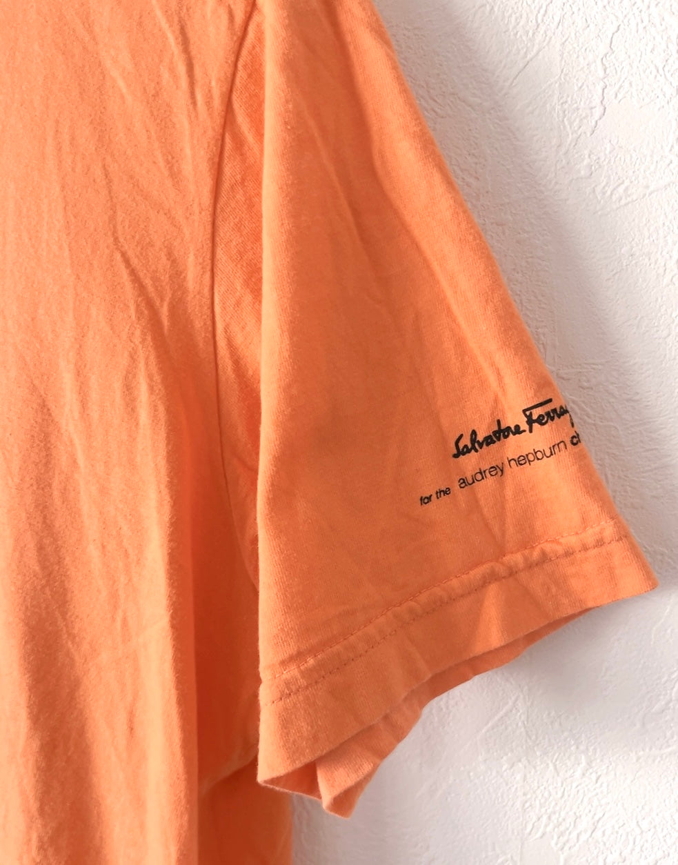 Salvatore Ferragamo オレンジ Tシャツ S Salvatore Ferragamo × Audrey Hepburn orange T-shirt