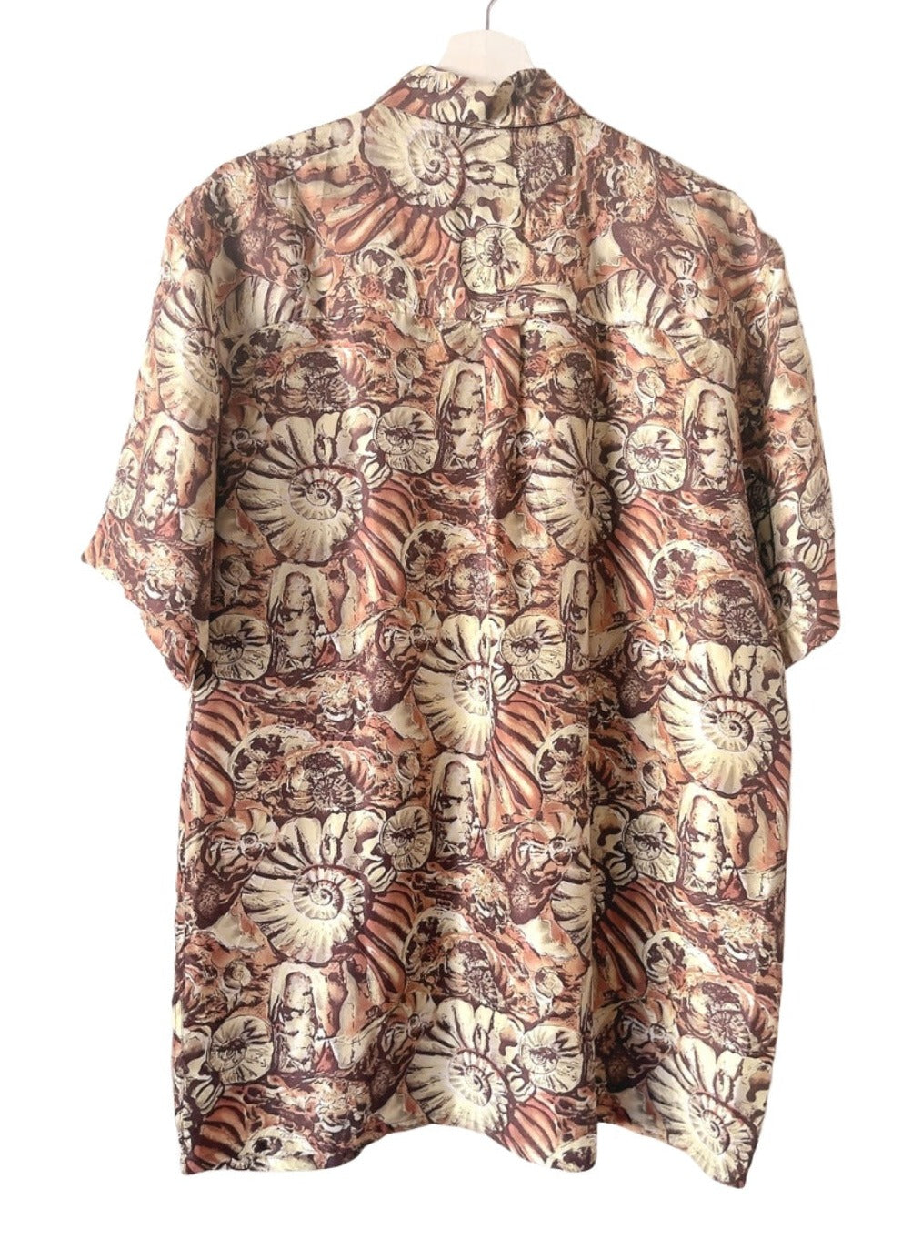 80s vintage shell motif silk shirt