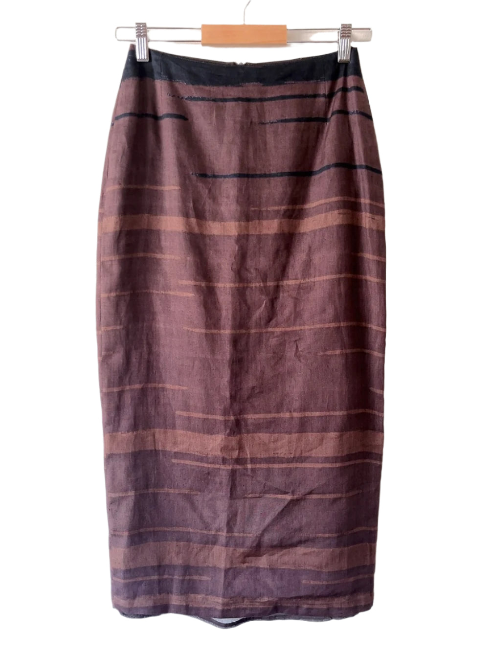 MaxMara linen long slit skirt