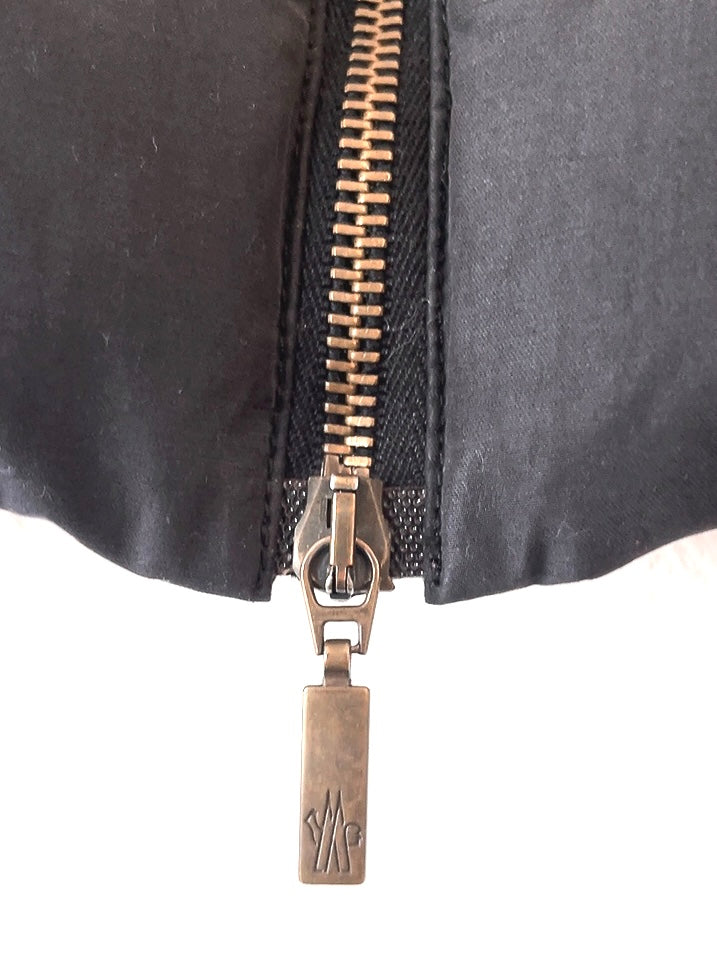 MONCLER matte black down jacket