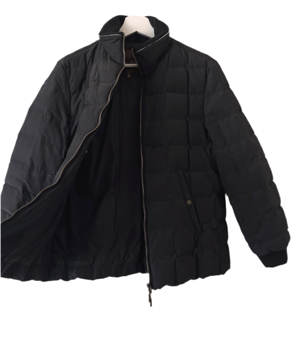 MONCLER matte black down jacket