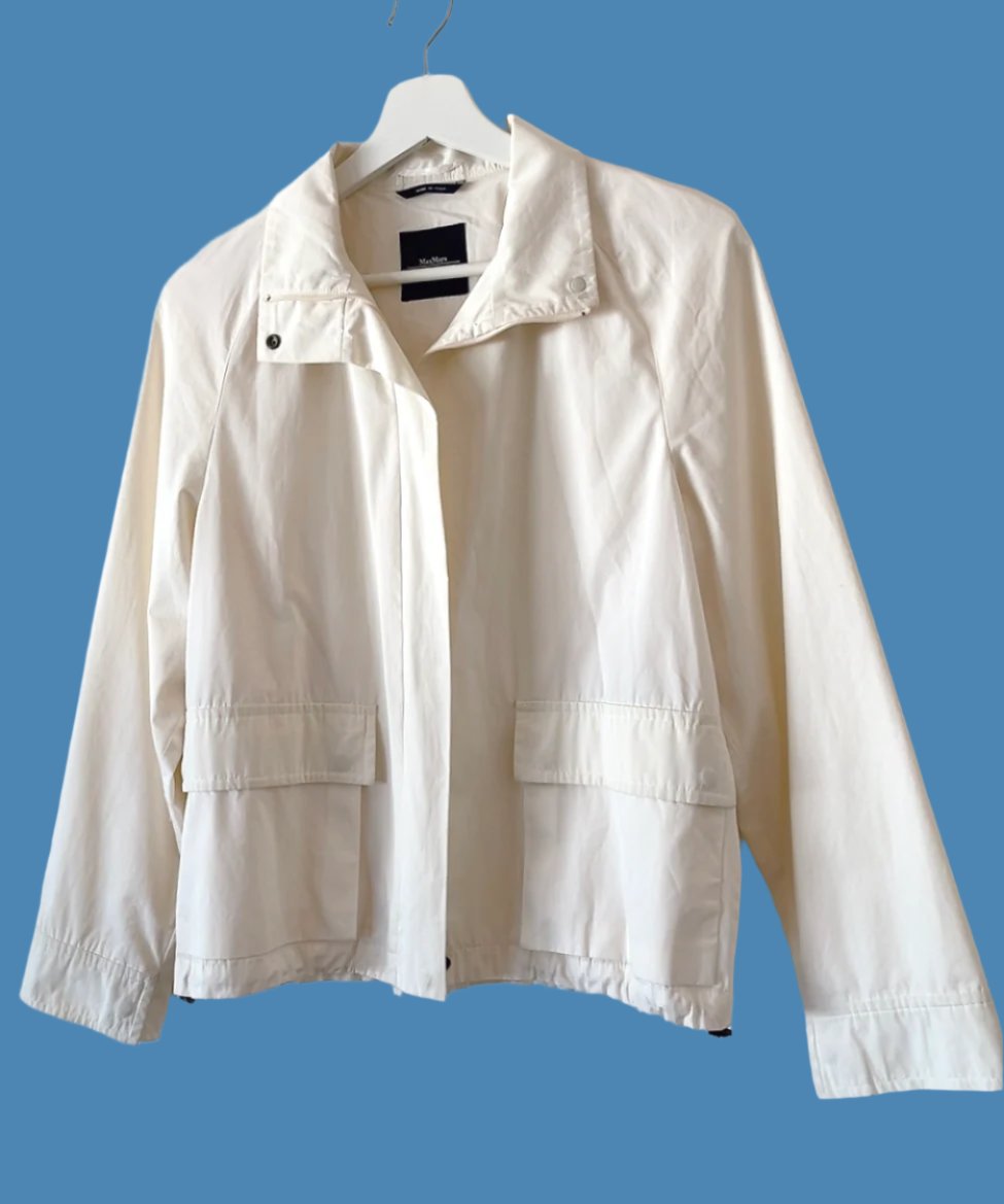MaxMara - weekend line white cotton blouson
