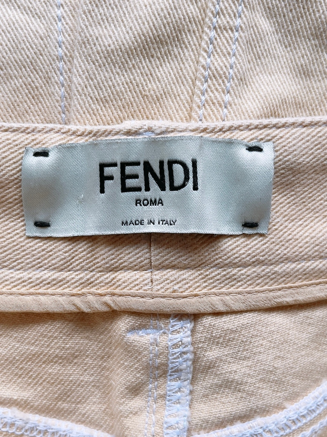FENDI beige high waist denim pants
