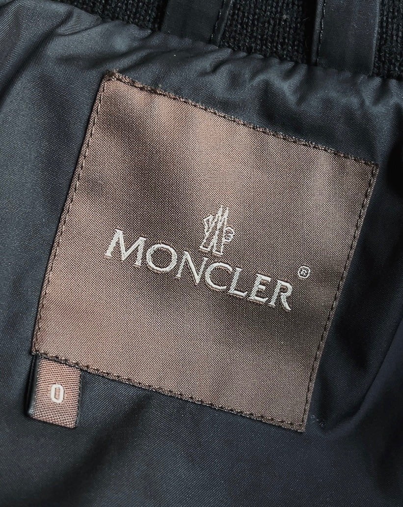 MONCLER matte black down jacket