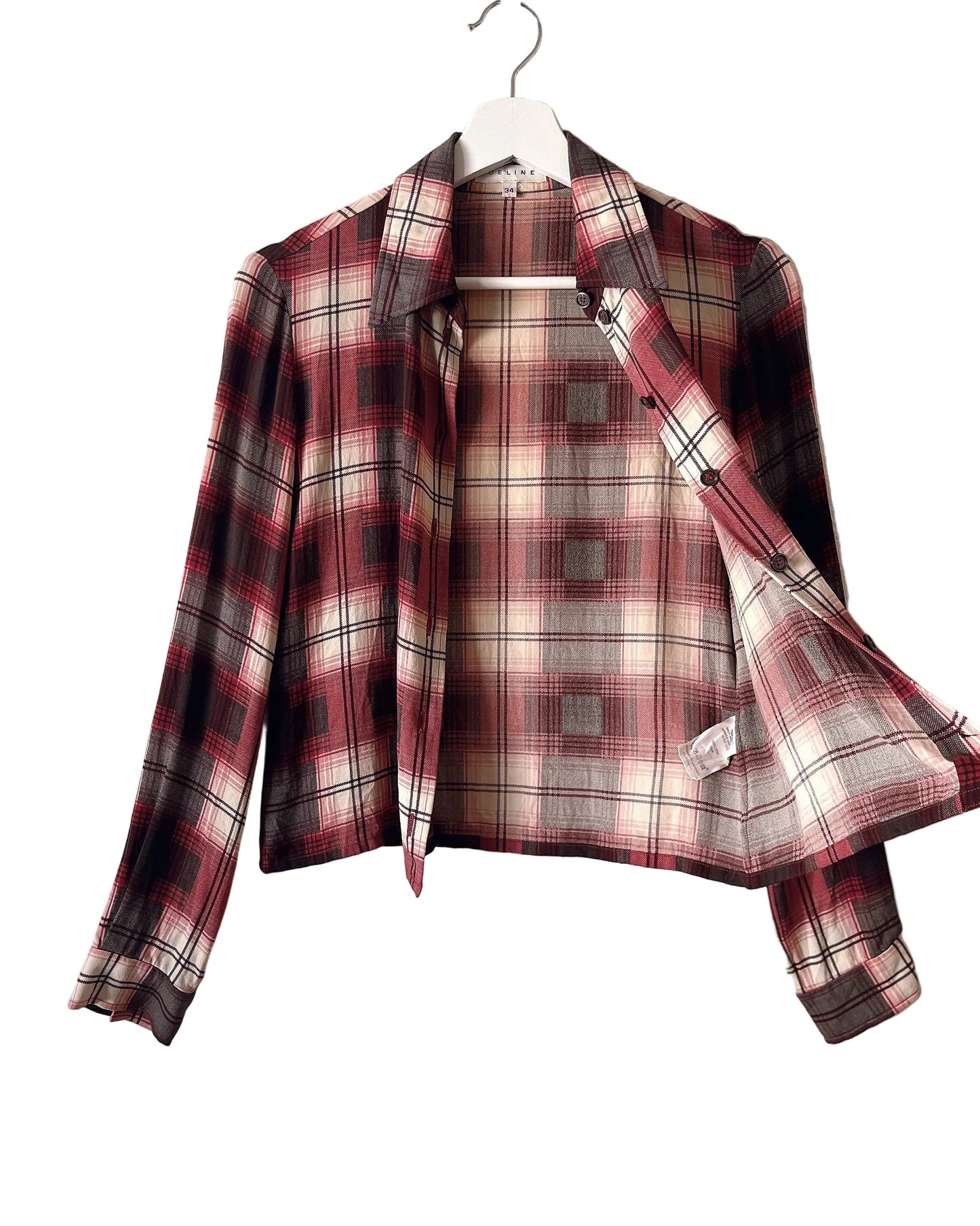 Celine check silk shirt