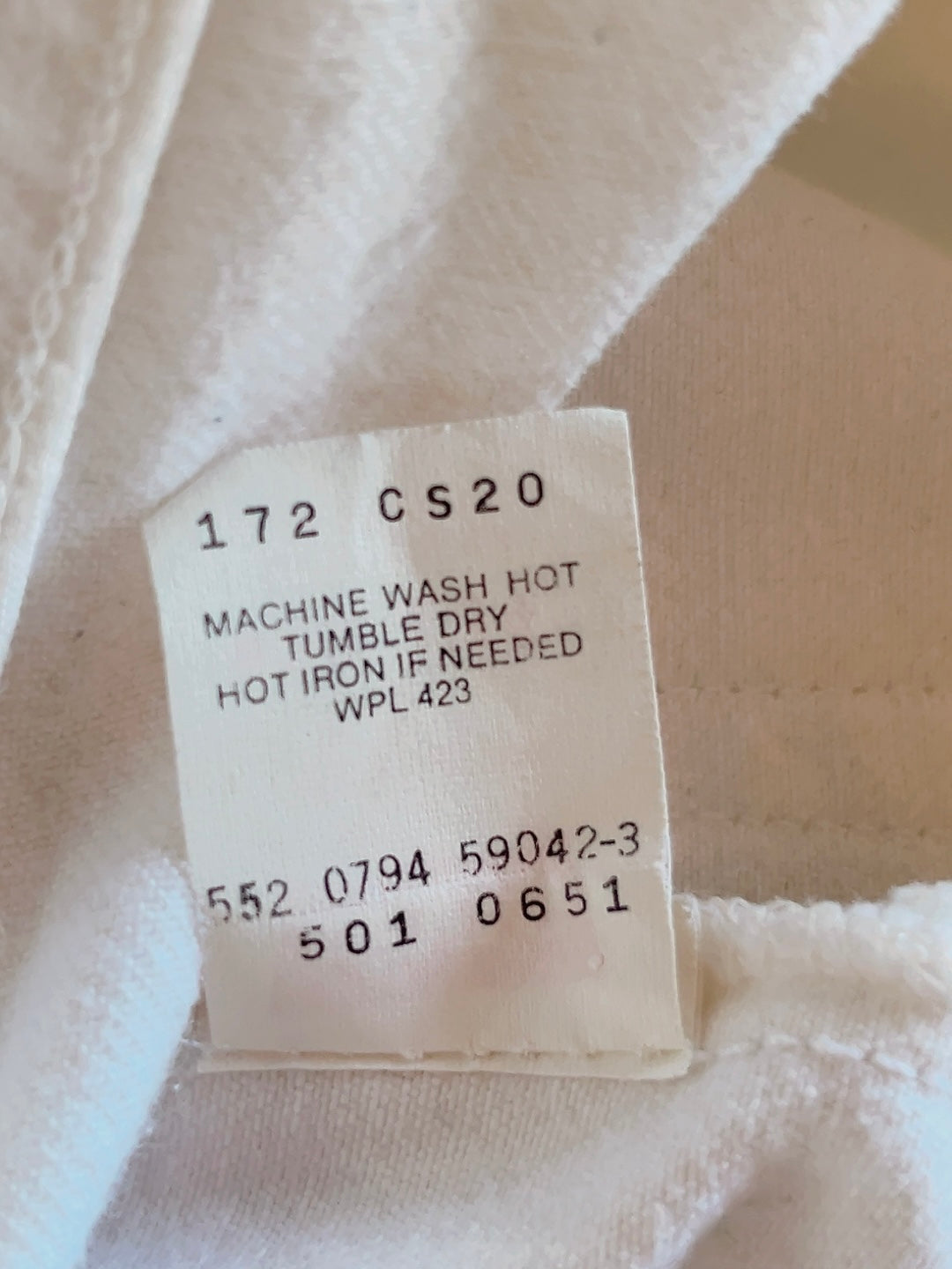 Levi's 501 cut-off white denim