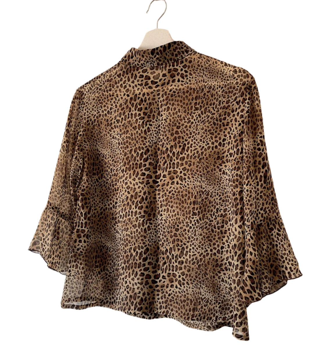 KRIZIA leopard see-though blouse