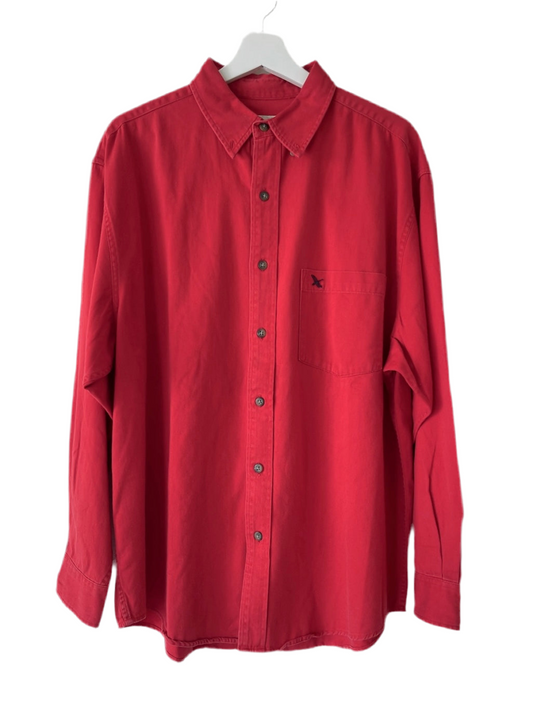 Eddie Bauer red cotton shirt