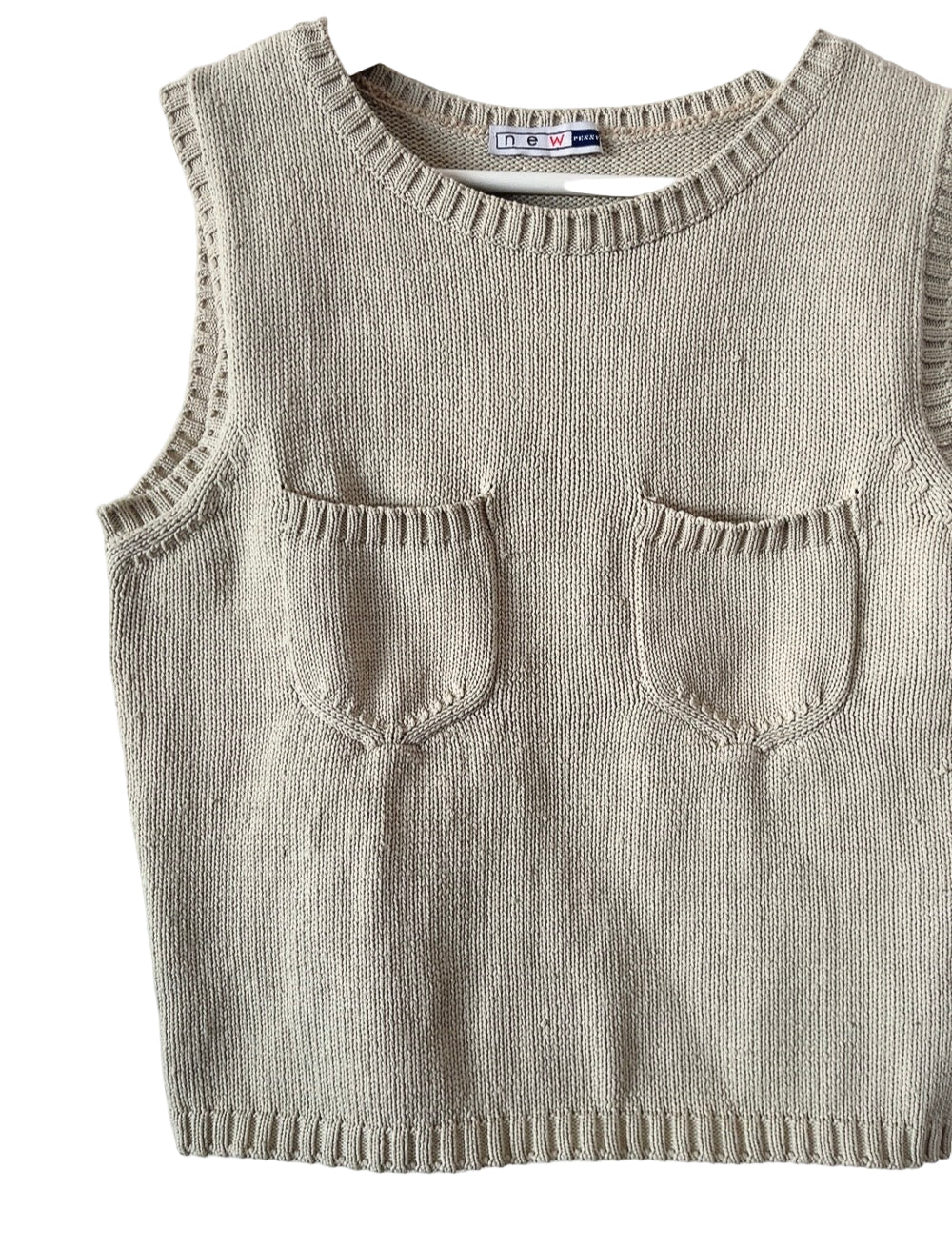 vintage gray knit vest tank top
