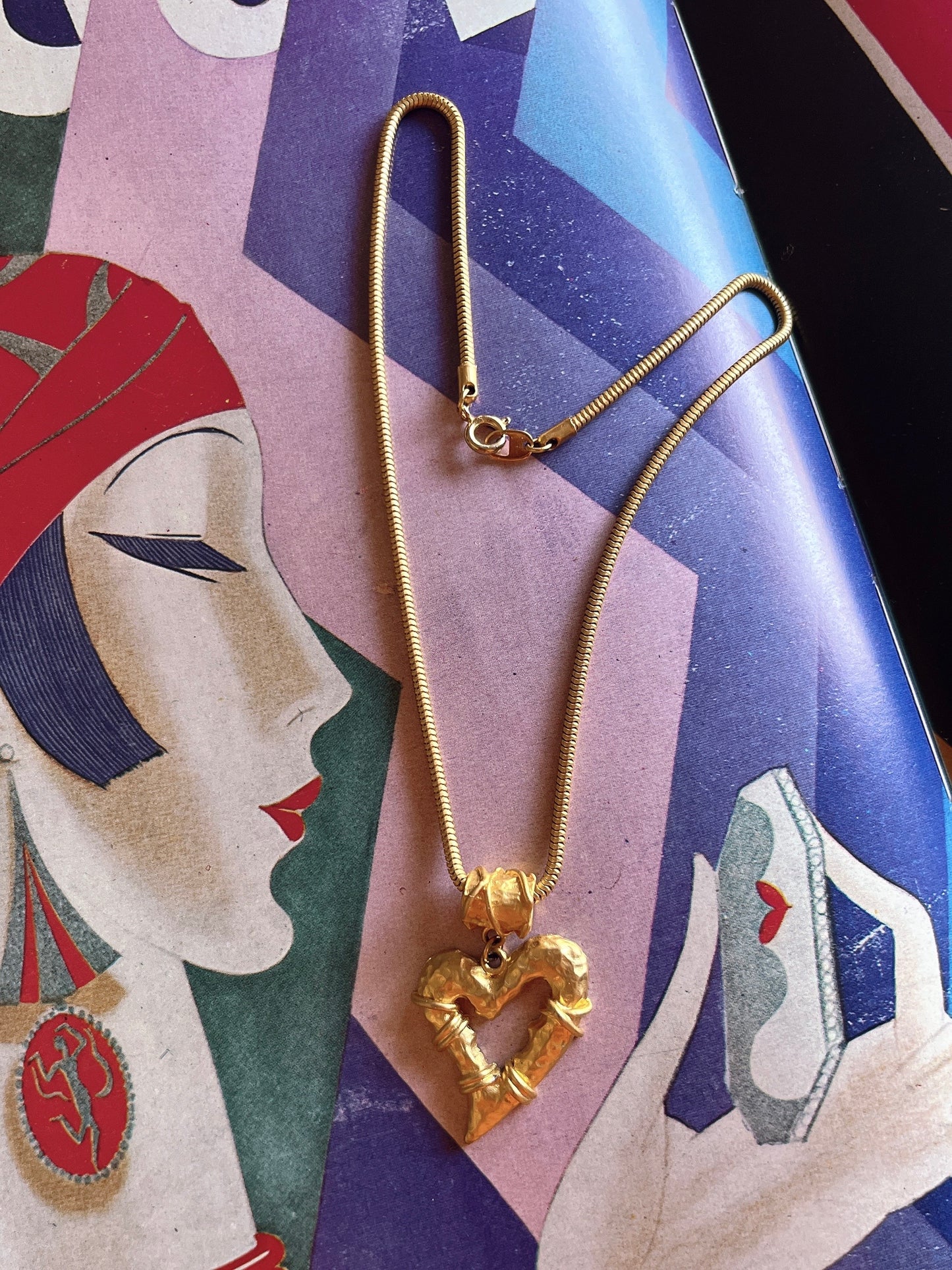 vintage matte gold ♡ necklace