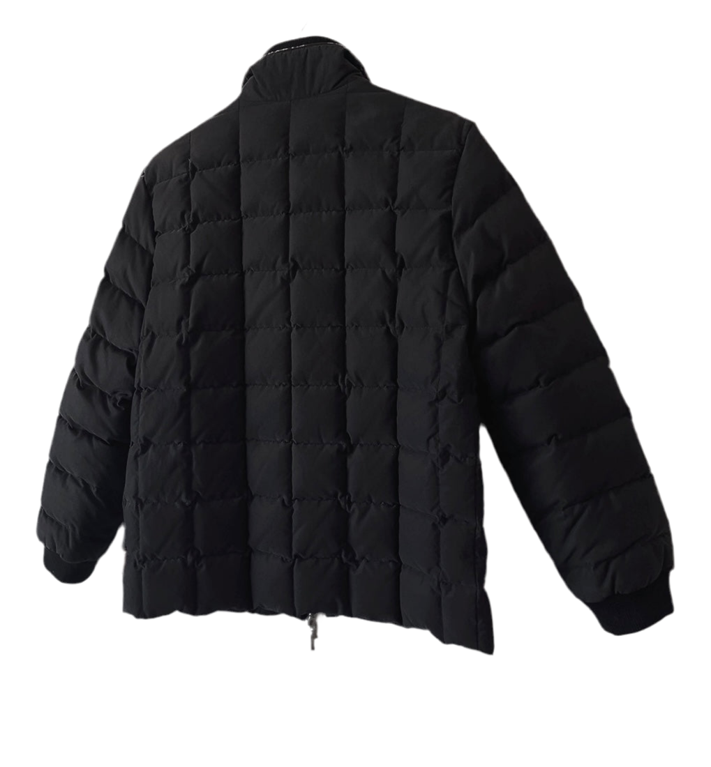 MONCLER matte black down jacket
