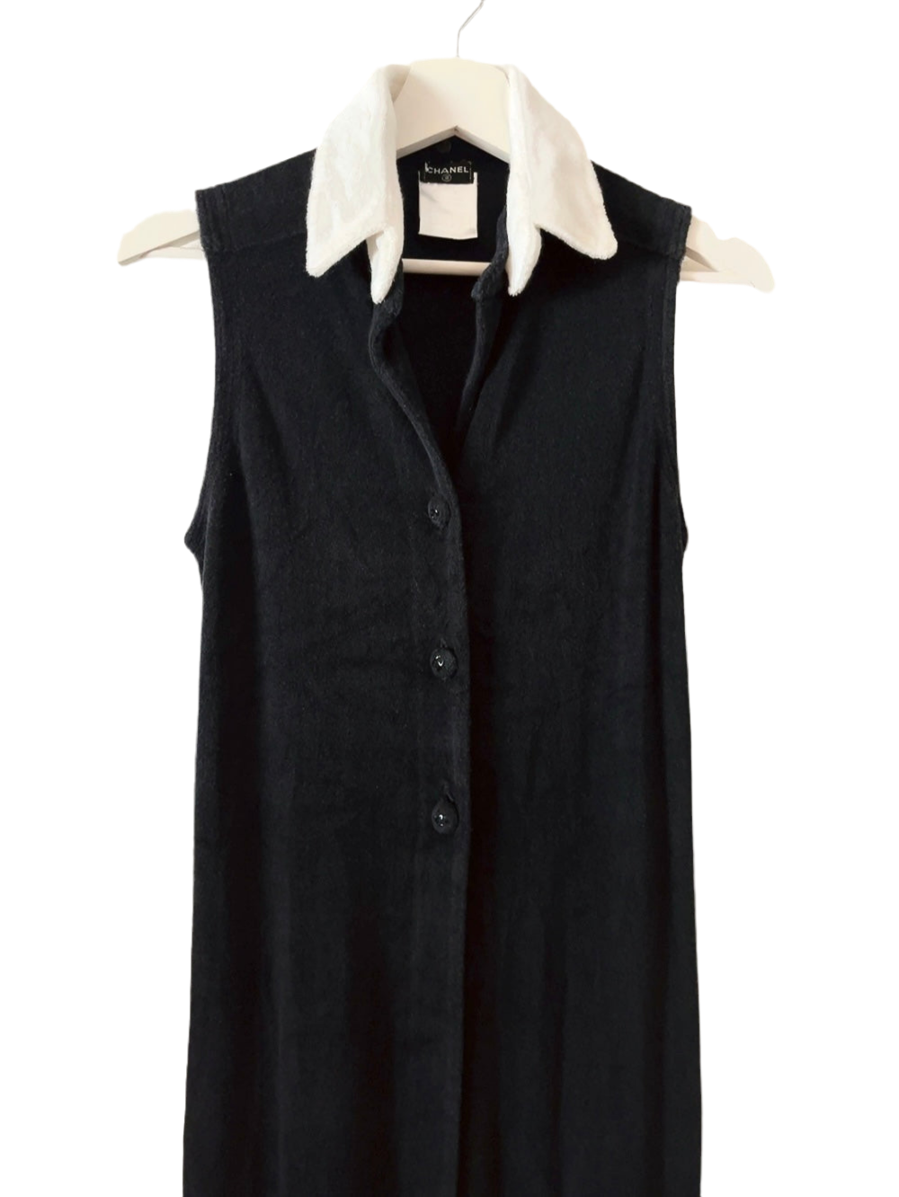 CHANEL 1990s B&W long gown