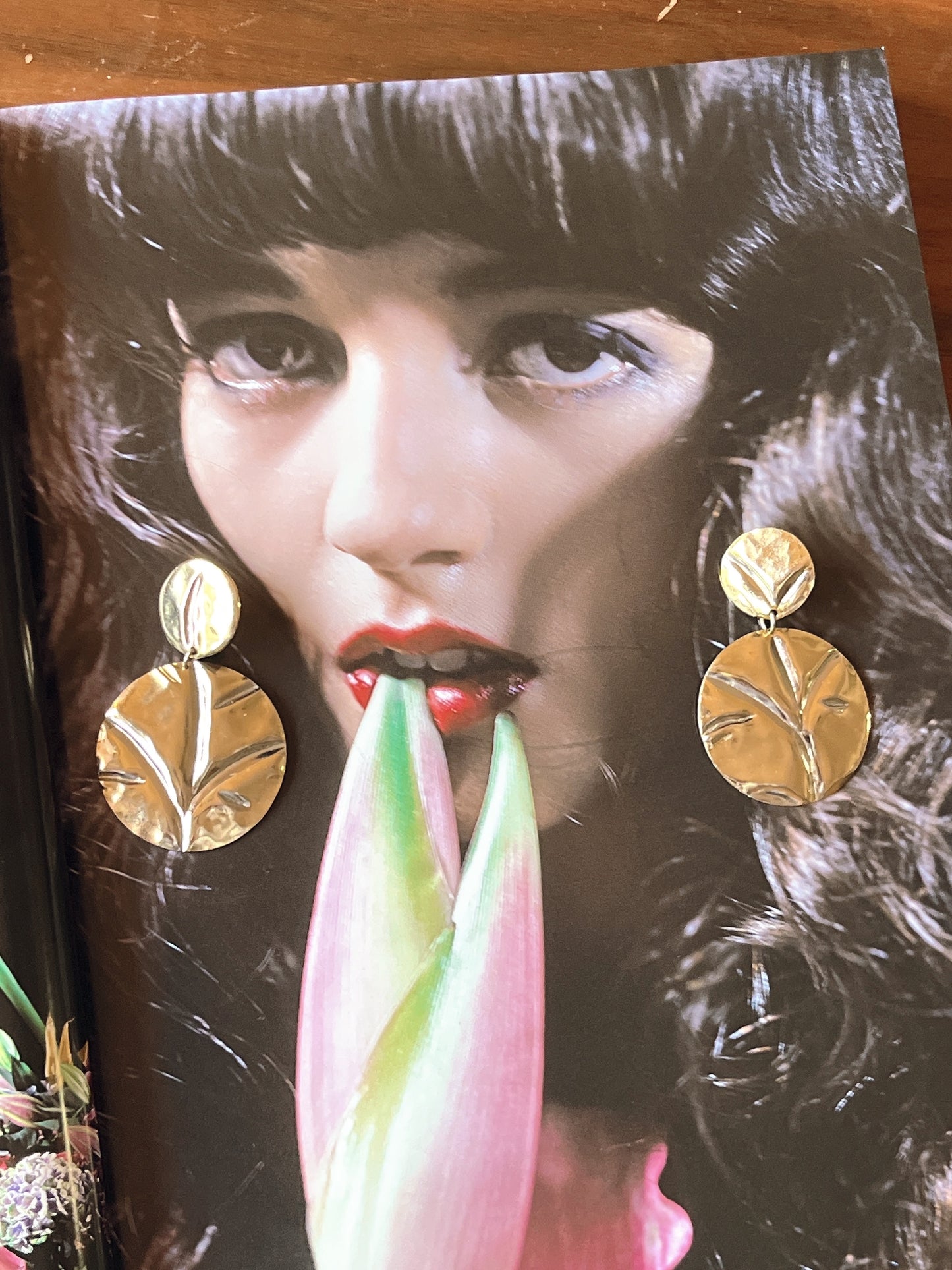 Vintage big coin earrings