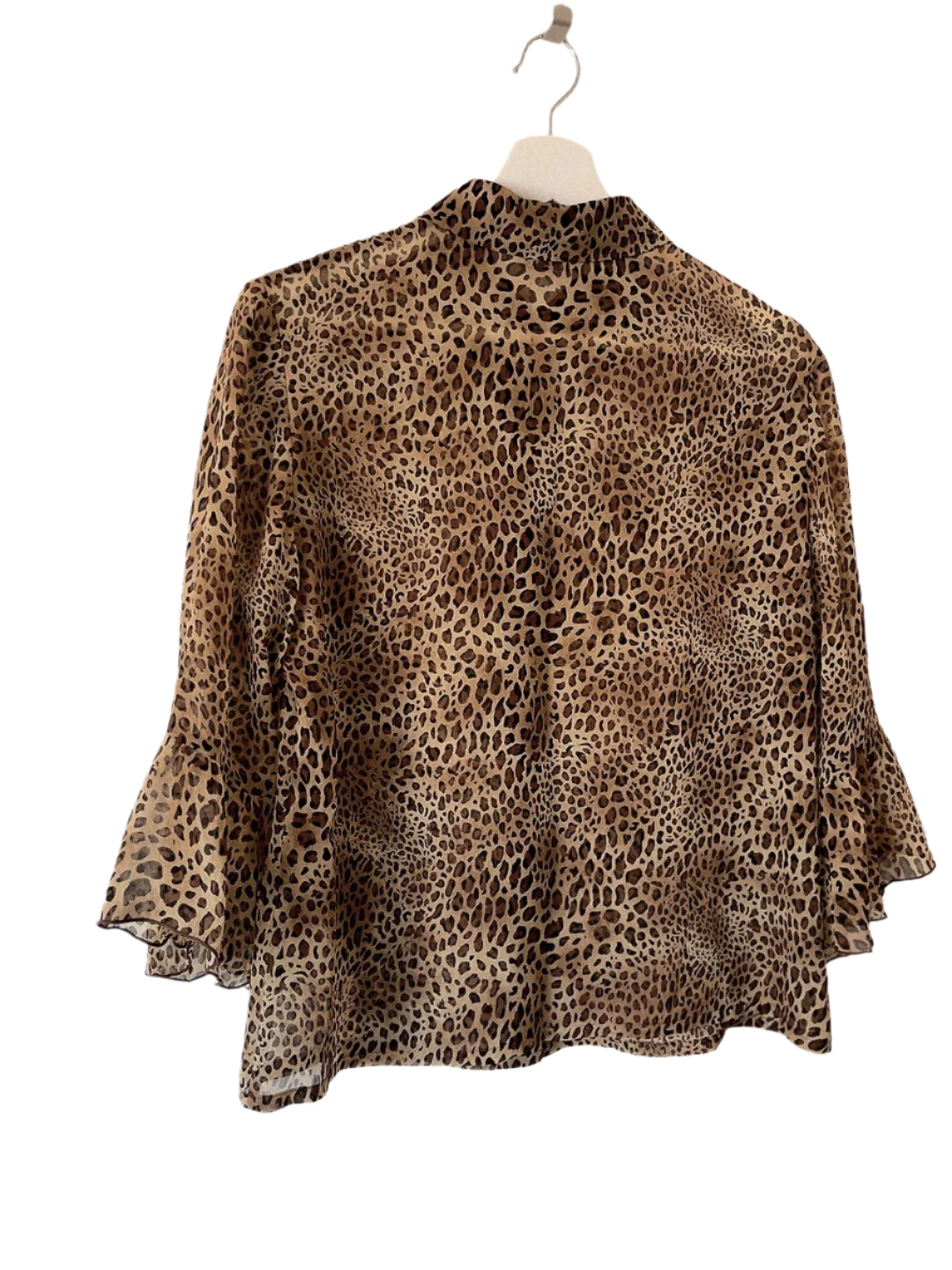 KRIZIA leopard see-though blouse