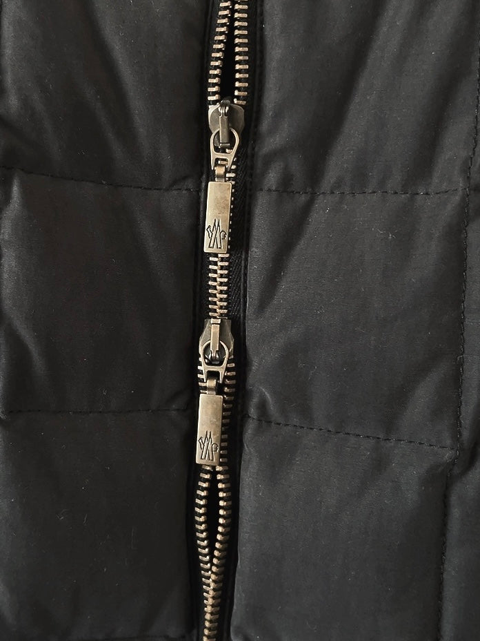 MONCLER matte black down jacket