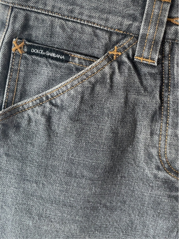 DOLCE & GABBANA vintage gray denim pants